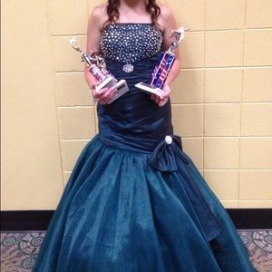 Emerald Green Evening Gown